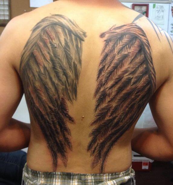 Dark Angel Wing Tattoos