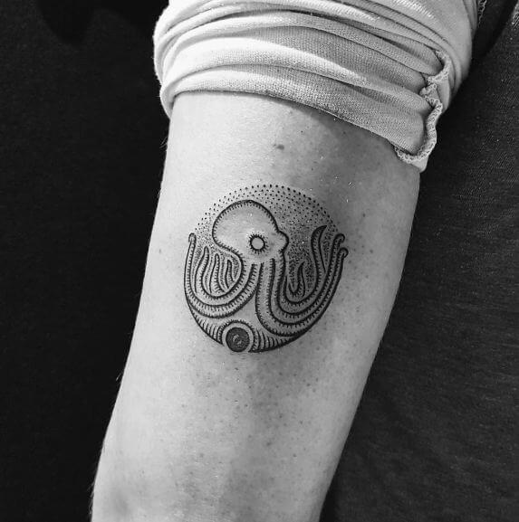 Dotwork Octopus Tattoos