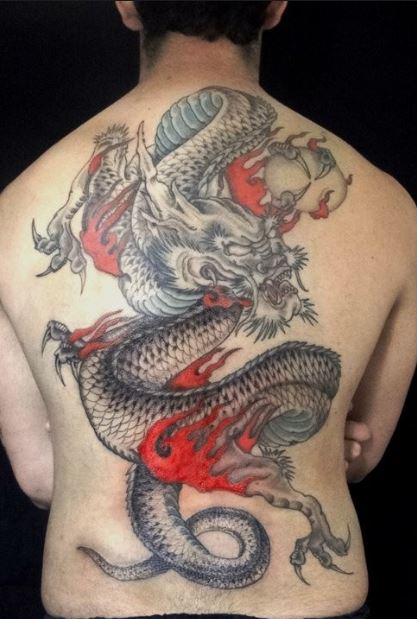 Discover 99+ about chinese dragon back tattoo super cool - in.daotaonec