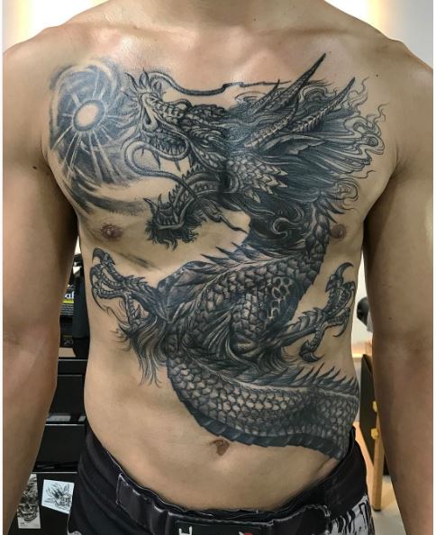 Dragon Chest Tattoos