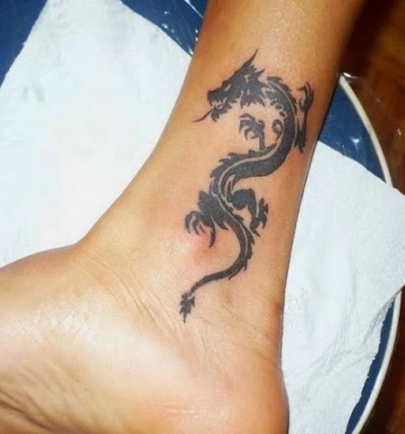 Dragon Tattoos On Ankle