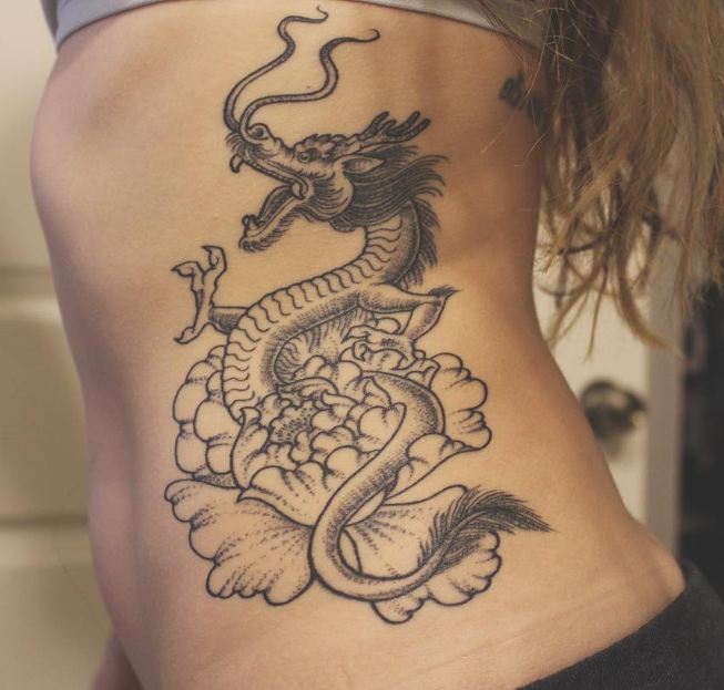 Dragon Tattoos On Rib