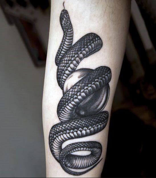 realistic snake tattoo cobra