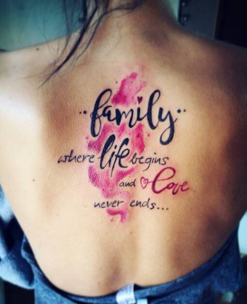 Family Saying Tattoos