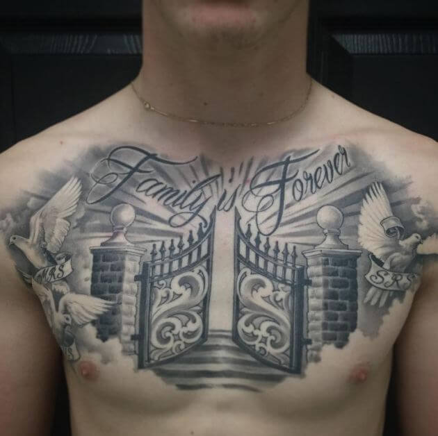 Family Tattoo On Chest