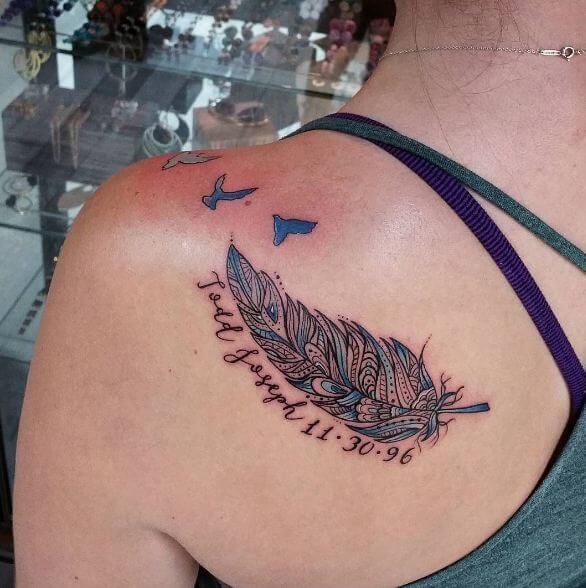 Feather Tattoos For Females