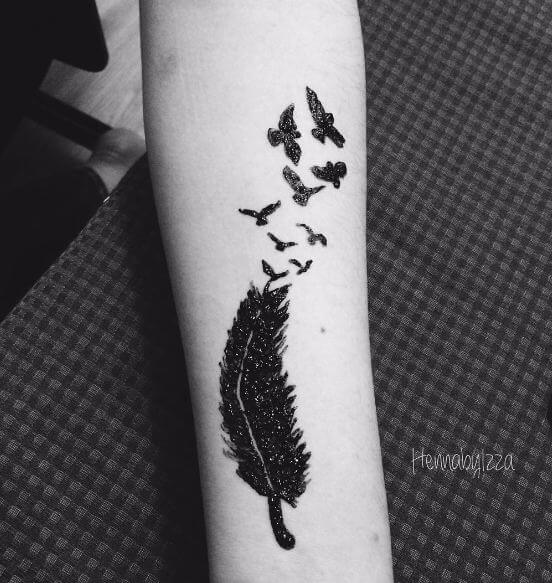 Feather Tattoos On Arm
