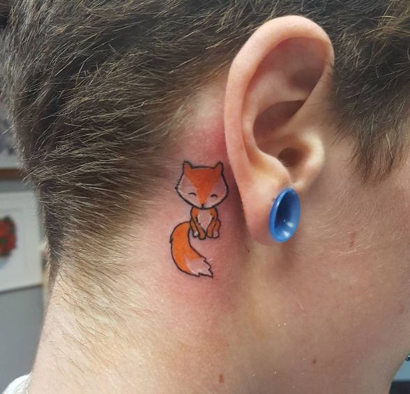 Feminine Tattoos Behind Ear
