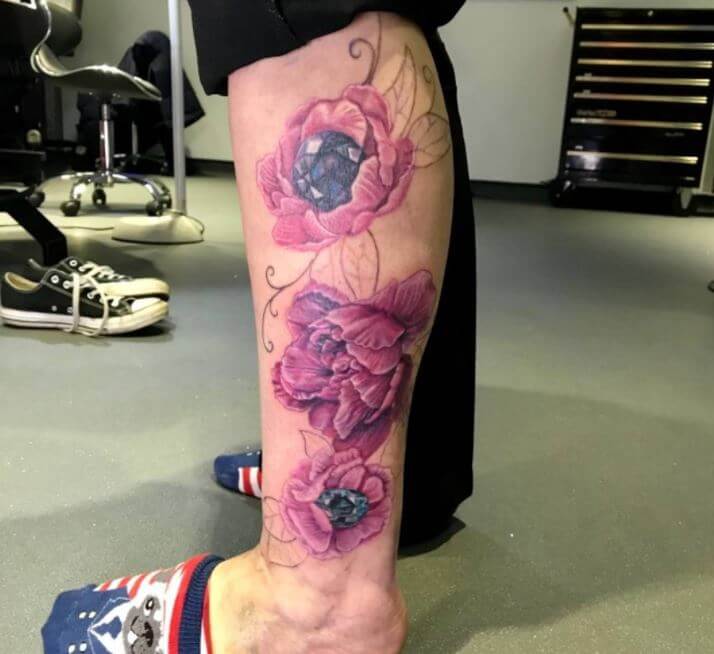 Flower Calf Tattoos