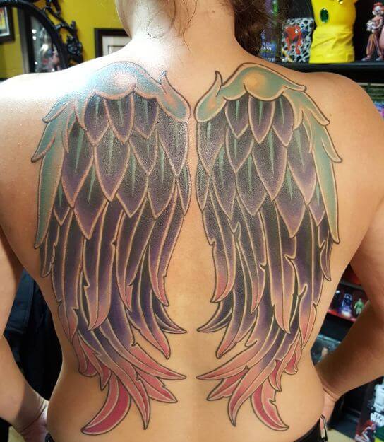 Full Back Angel Wing Tattoos