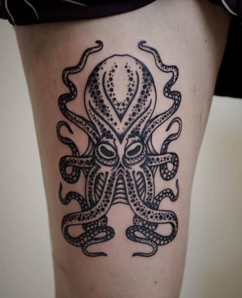 Geometric Octopus Tattoos