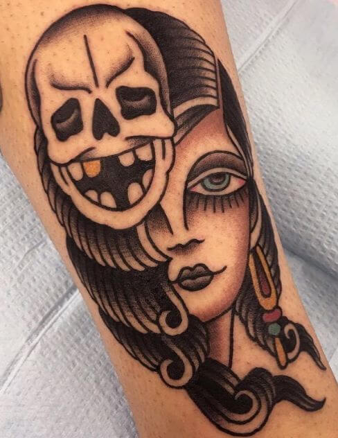 Girly Sugar Skull Tattoo