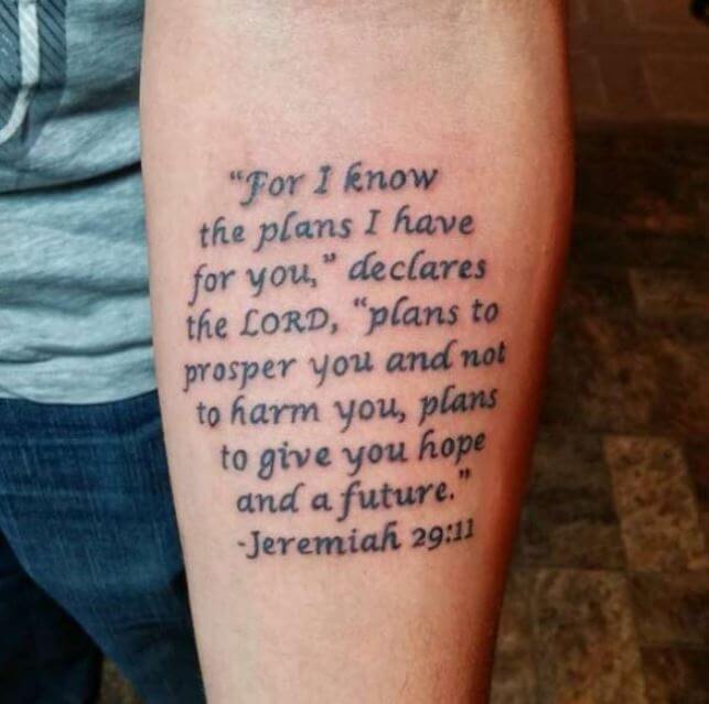 God Quote Tattoos