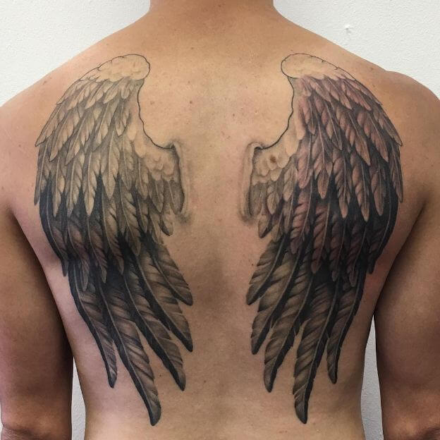 Guardian Angel Wing Tattoo