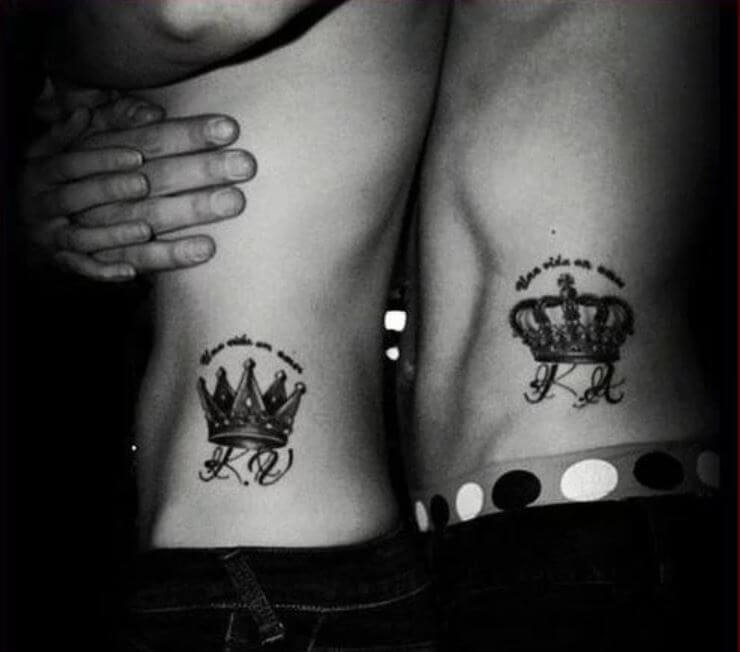 His And Her King And Queen Tattoos