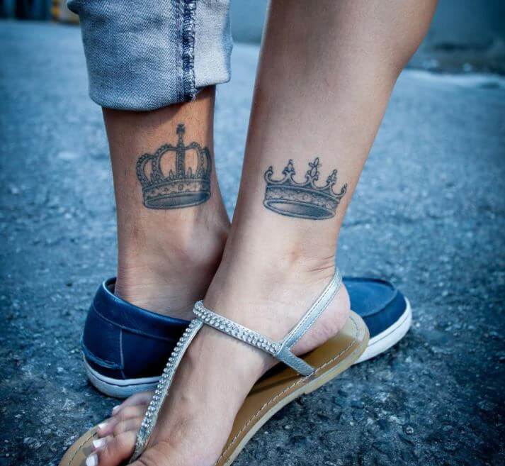 His And Hers Tattoos King And Queen