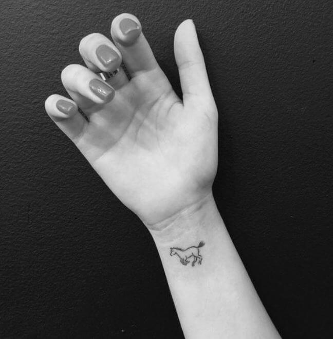 Horse Tattoo On Wrist