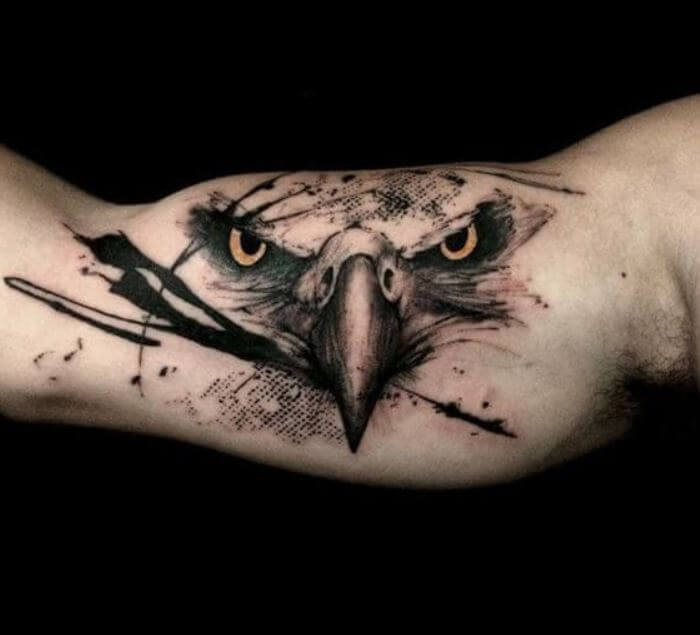 Inner Bicep Eagle Tattoos
