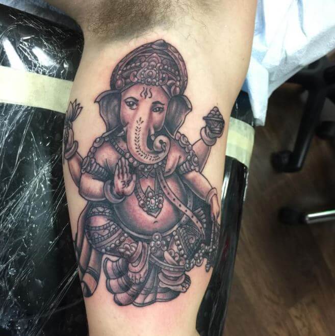 Inner Bicep Ganesh Tattoos