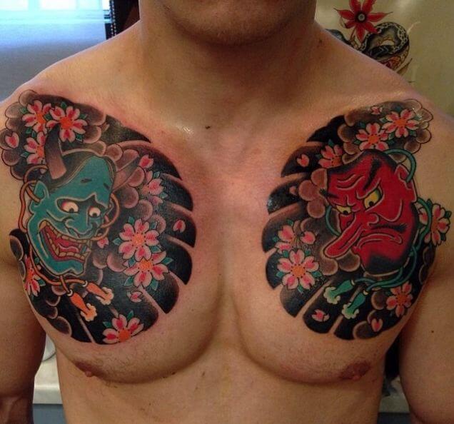 Japanese Oni Mask Tattoo