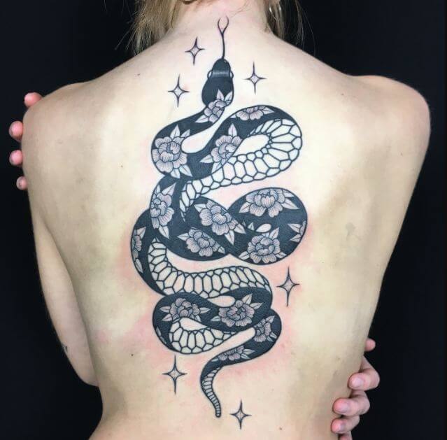 Learn 93+ about snake back tattoo best - in.daotaonec