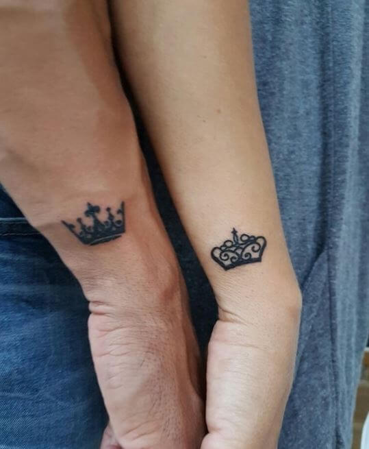 King And Queen Wrist Tattoos Ideas