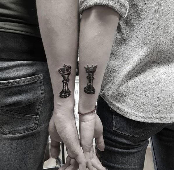 King And Queen Chess Tattoos