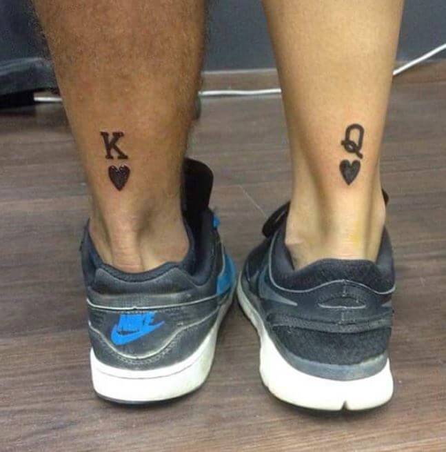 King And Queen Heart Tattoo