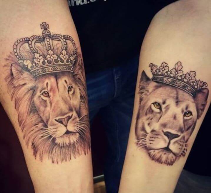 King And Queen Lion Tattoos