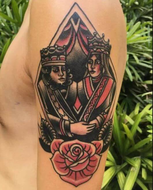 King And Queen Playing Card Tattoos