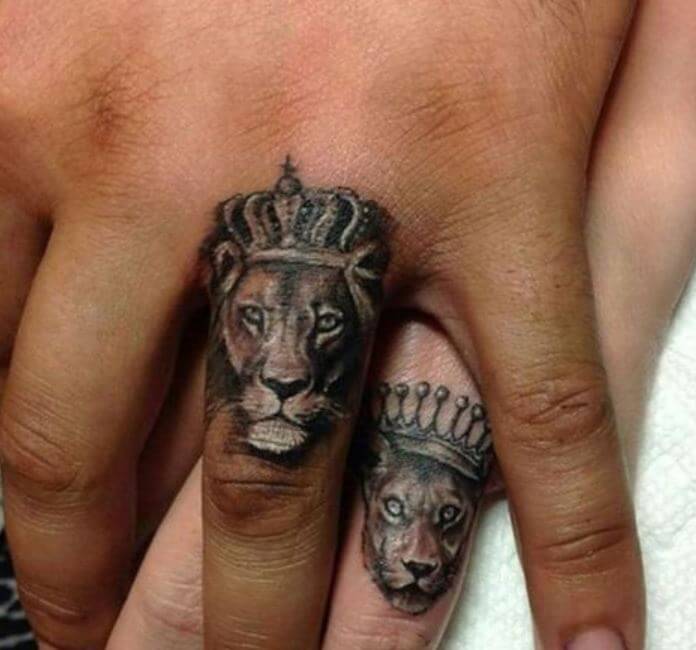 King And Queen Tattoo Finger