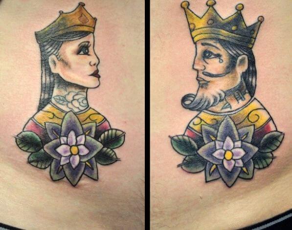 King And Queen Tattoo Images