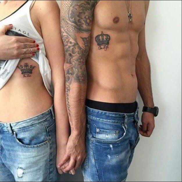 King And Queen Tattoos For Couples