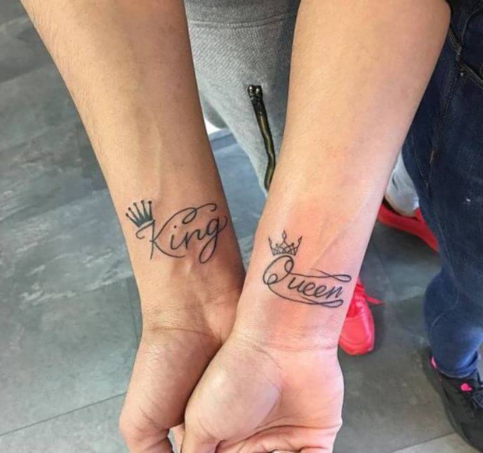 King And Queen Wrist Tattoo Ideas