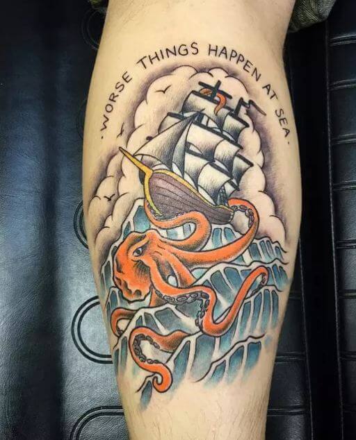 Kraken Octopus Tattoos