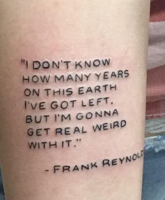 Life Quote Tattoos