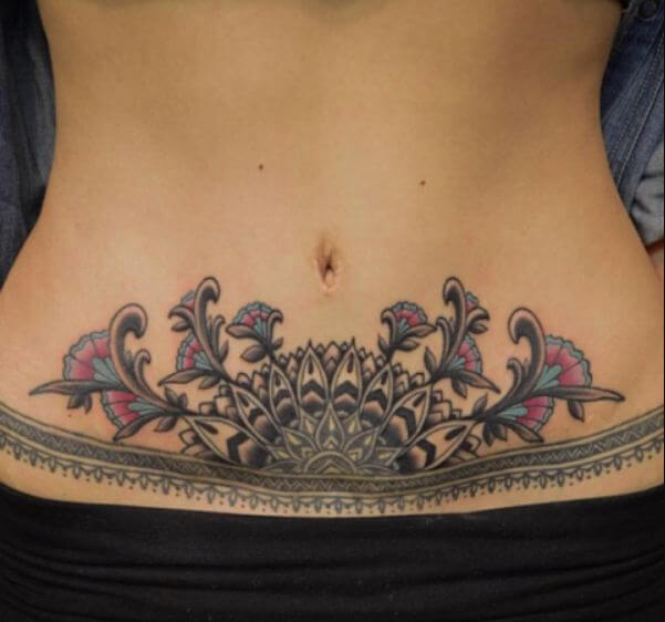 Lower Stomach Tattoos Pictures