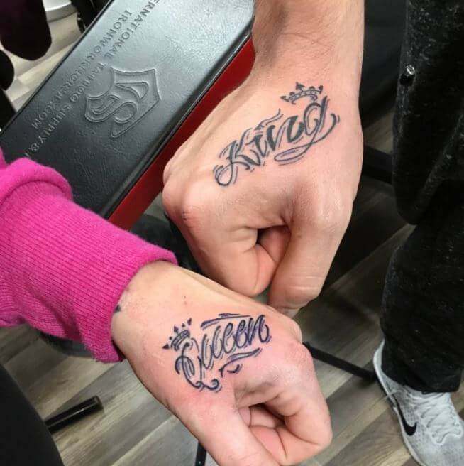 Matching King And Queen Tattoos (1)