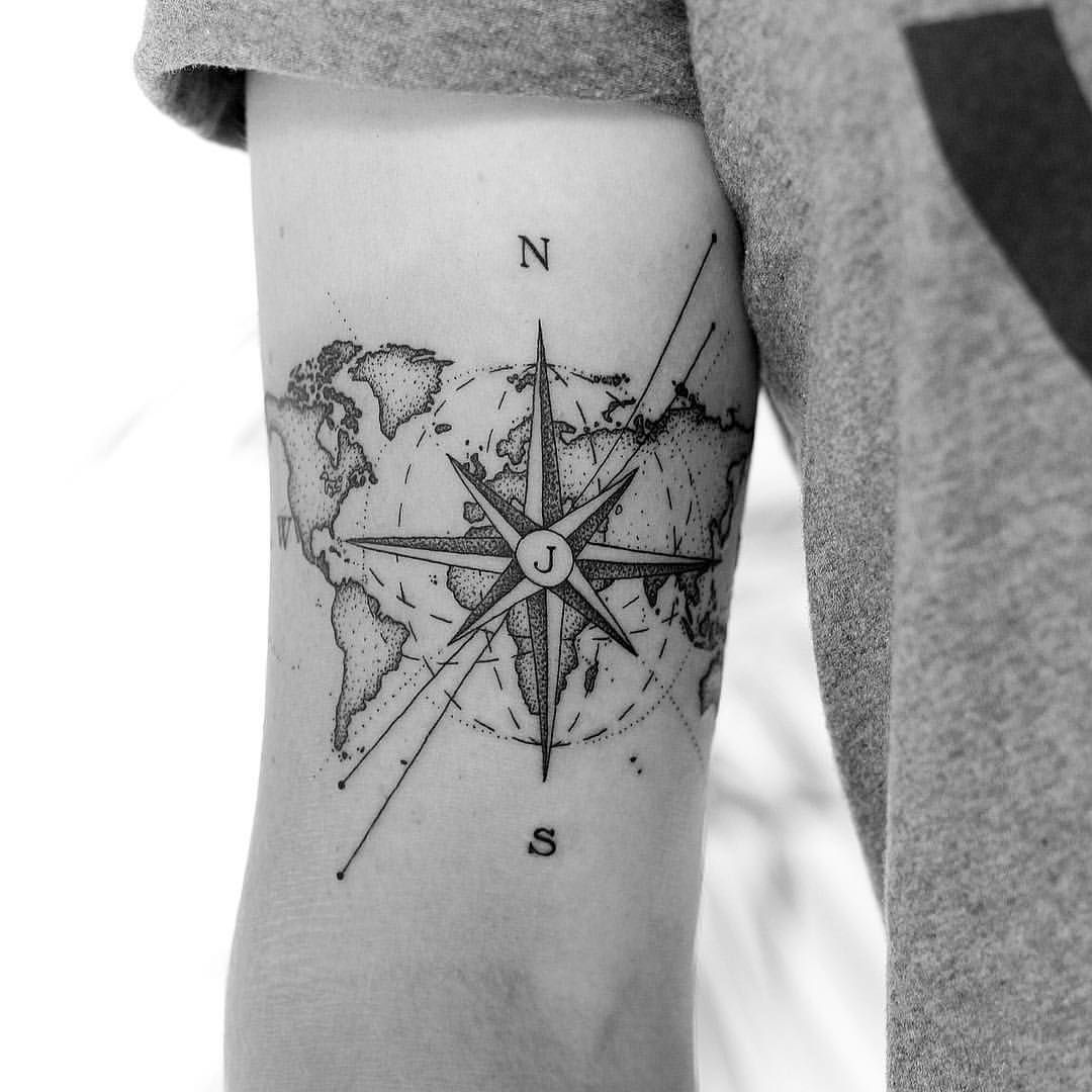 Nautical Pirate Map Tattoos (89)
