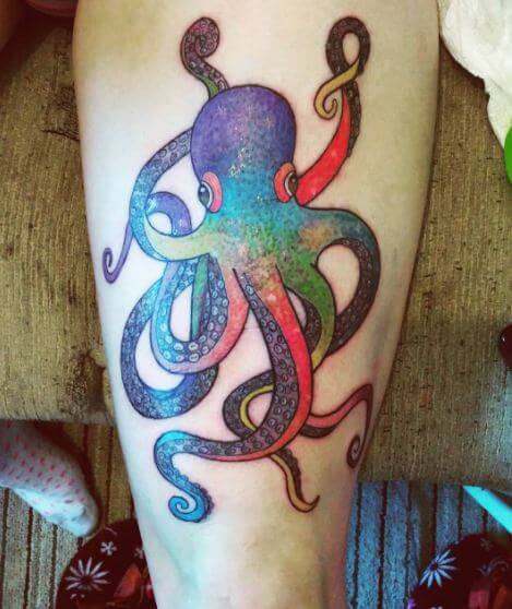 Octopus Tattoos On Inner Biceps