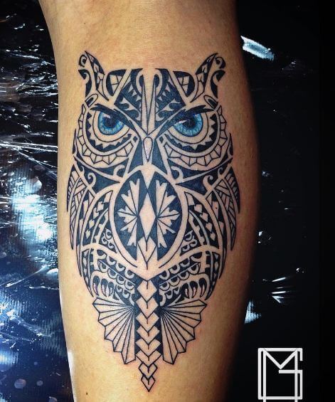 Owl Maori Tattoos