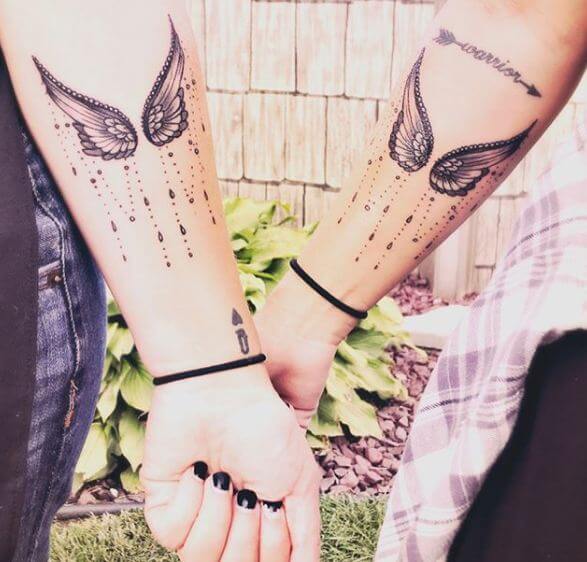 Pretty Angel Wing Tattoos