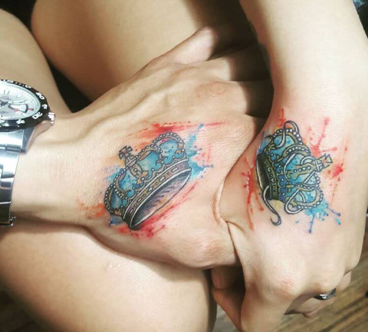 Queen And King Crown Tattoos (1)