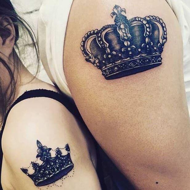 Queen And King Tattoos For Couples