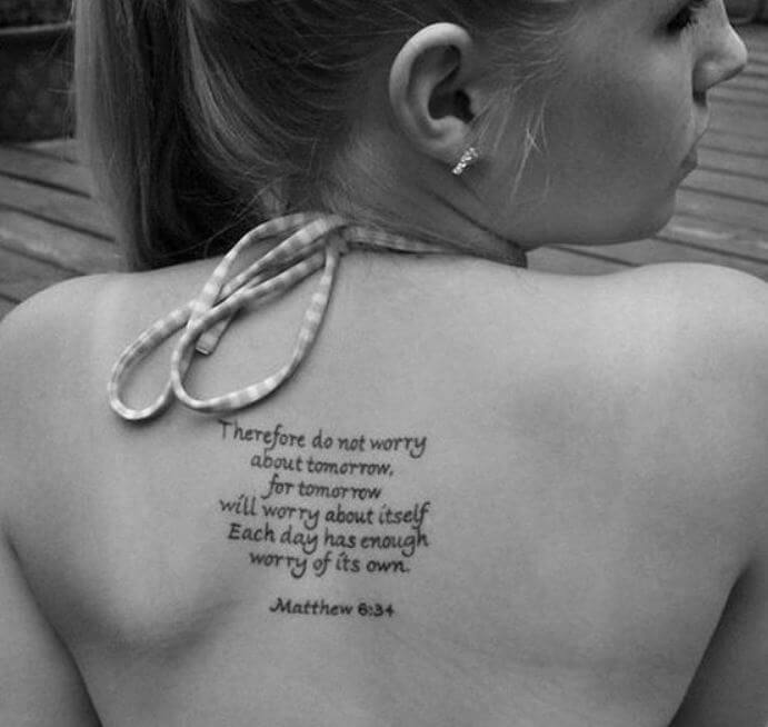 Quote Tattoos On Back