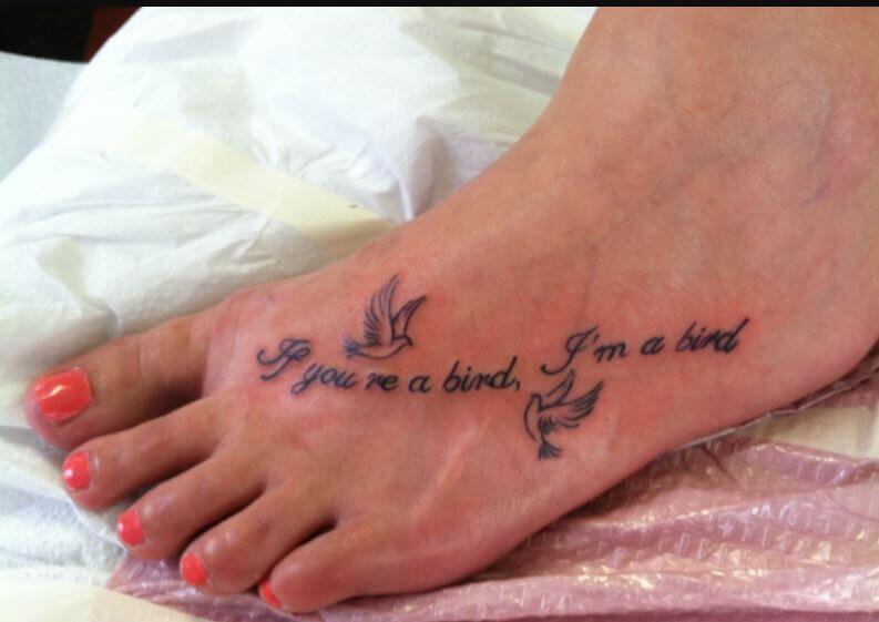 Quote Tattoos On Feet