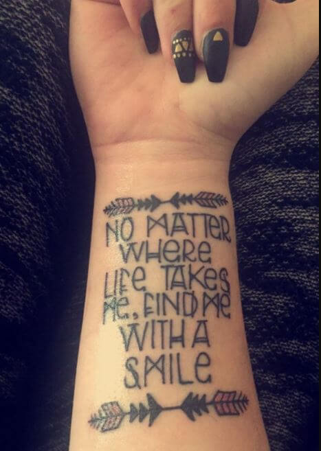 Quote Tattoos On Wrist