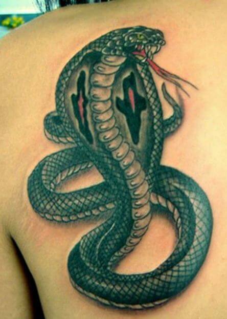 realistic snake tattoo cobra