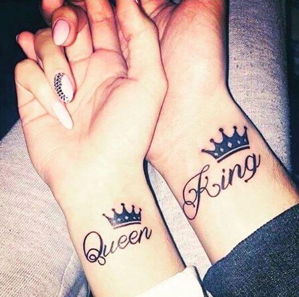 Relationship Tattoos King And Queen