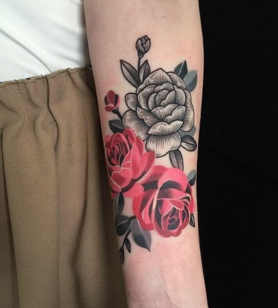 Rose Tattoos On Arm